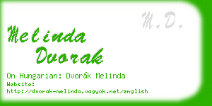melinda dvorak business card